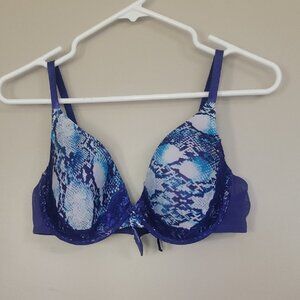 Sophia Vergara Blue Padded Underwire Bra Size 38C